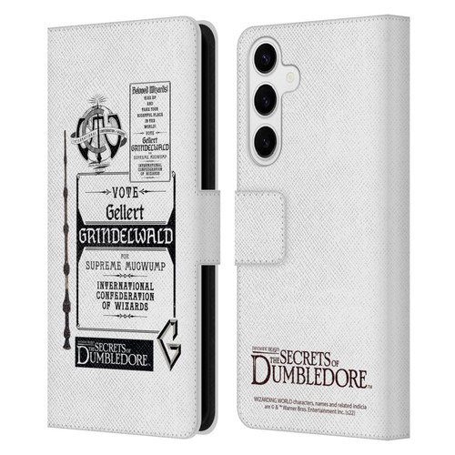 Fantastic Beasts: Secrets of Dumbledore Graphics Gellert Grindelwald Leather Book Wallet Case Cover For Samsung Galaxy S24+ 5G