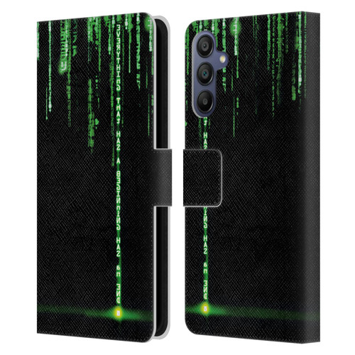 The Matrix Revolutions Key Art Everything That Has Beginning Leather Book Wallet Case Cover For Samsung Galaxy A15