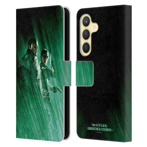 The Matrix Revolutions Key Art Morpheus Trinity Leather Book Wallet Case Cover For Samsung Galaxy S24 5G