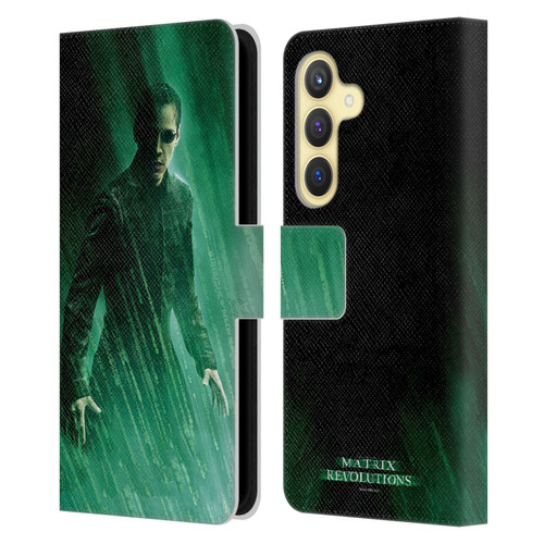 The Matrix Revolutions Key Art Neo 3 Leather Book Wallet Case Cover For Samsung Galaxy S24 5G