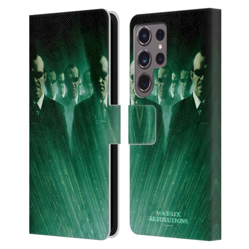 The Matrix Revolutions Key Art Smiths Leather Book Wallet Case Cover For Samsung Galaxy S24 Ultra 5G