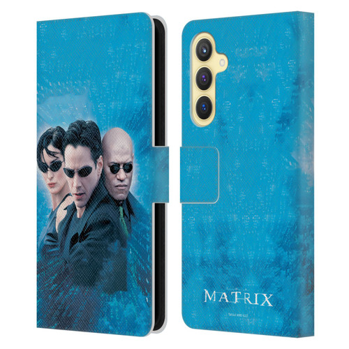 The Matrix Key Art Group 3 Leather Book Wallet Case Cover For Samsung Galaxy S23 FE 5G