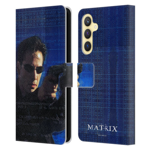 The Matrix Key Art Neo 1 Leather Book Wallet Case Cover For Samsung Galaxy S23 FE 5G