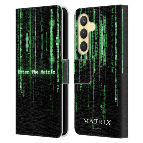The Matrix Key Art Enter The Matrix Leather Book Wallet Case Cover For Samsung Galaxy S24 5G