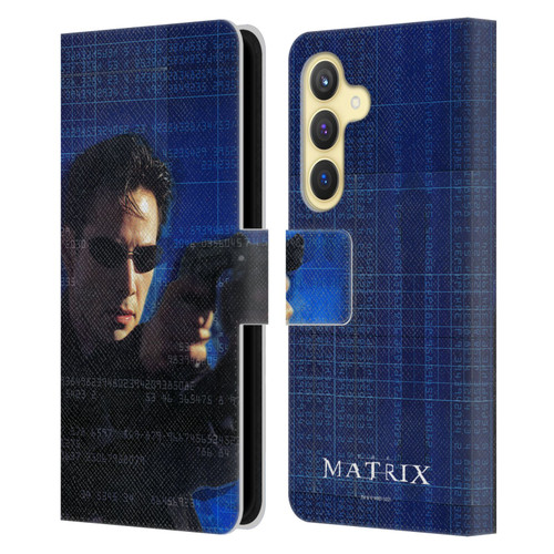 The Matrix Key Art Neo 1 Leather Book Wallet Case Cover For Samsung Galaxy S24 5G