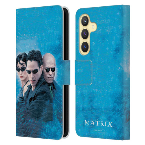 The Matrix Key Art Group 3 Leather Book Wallet Case Cover For Samsung Galaxy S24 5G