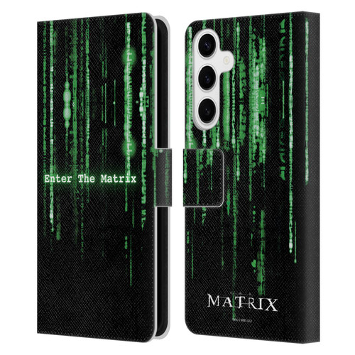 The Matrix Key Art Enter The Matrix Leather Book Wallet Case Cover For Samsung Galaxy S24+ 5G