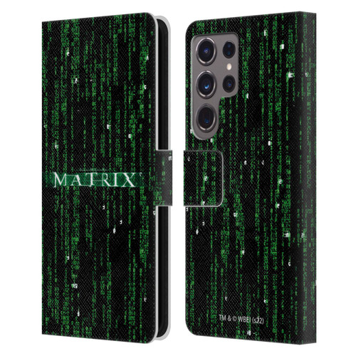 The Matrix Key Art Codes Leather Book Wallet Case Cover For Samsung Galaxy S24 Ultra 5G