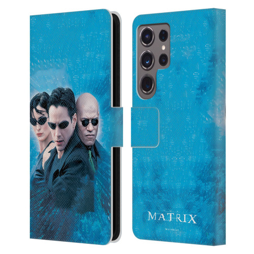 The Matrix Key Art Group 3 Leather Book Wallet Case Cover For Samsung Galaxy S24 Ultra 5G