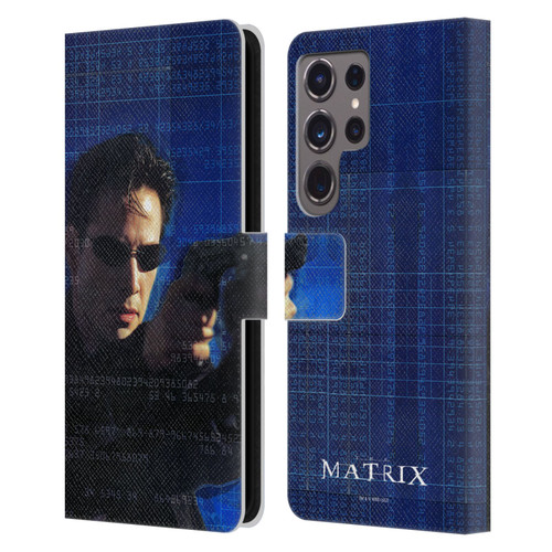 The Matrix Key Art Neo 1 Leather Book Wallet Case Cover For Samsung Galaxy S24 Ultra 5G