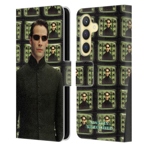 The Matrix Reloaded Key Art Neo 2 Leather Book Wallet Case Cover For Samsung Galaxy S24 5G