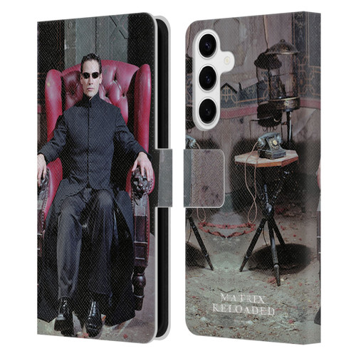 The Matrix Reloaded Key Art Neo 4 Leather Book Wallet Case Cover For Samsung Galaxy S24+ 5G