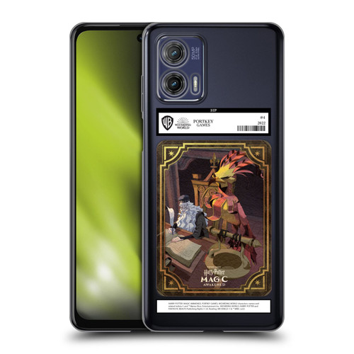 Harry Potter: Magic Awakened Characters Dumbledore Card Soft Gel Case for Motorola Moto G73 5G