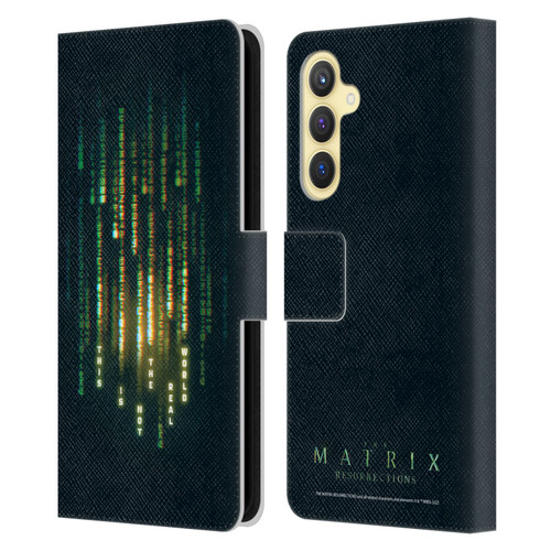 The Matrix Resurrections Key Art This Is Not The Real World Leather Book Wallet Case Cover For Samsung Galaxy S23 FE 5G