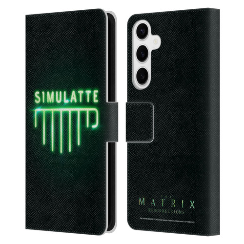The Matrix Resurrections Key Art Simulatte Leather Book Wallet Case Cover For Samsung Galaxy S24+ 5G