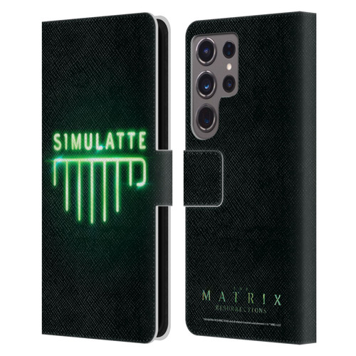 The Matrix Resurrections Key Art Simulatte Leather Book Wallet Case Cover For Samsung Galaxy S24 Ultra 5G