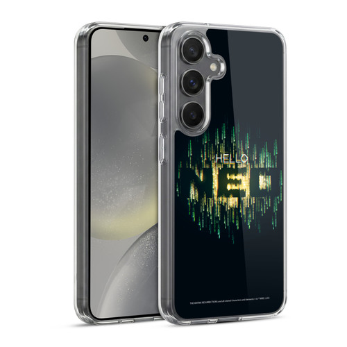 The Matrix Resurrections Key Art Hello Neo Soft Gel Case for Samsung Galaxy S24 5G & MagSafe