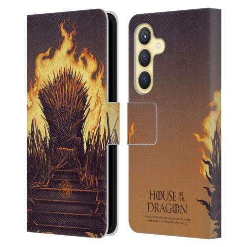 House Of The Dragon: Television Series Art Iron Throne Leather Book Wallet Case Cover For Samsung Galaxy S24 5G