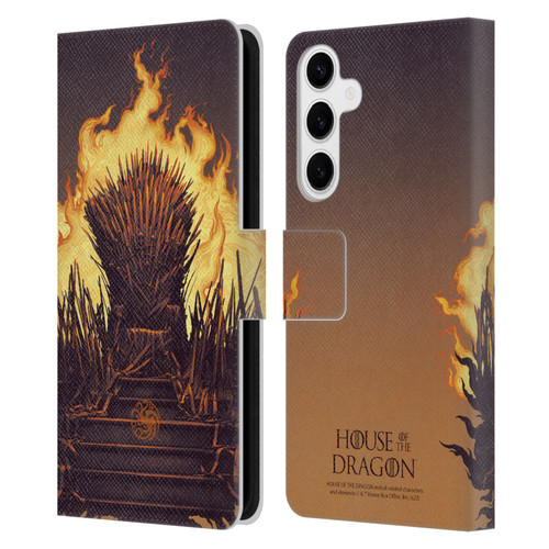 House Of The Dragon: Television Series Art Iron Throne Leather Book Wallet Case Cover For Samsung Galaxy S24+ 5G