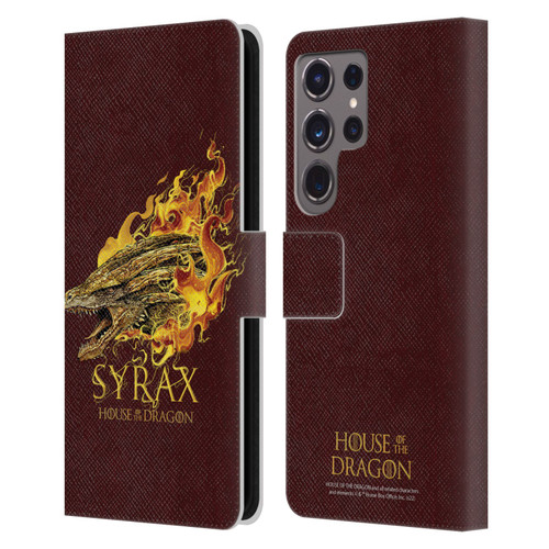 House Of The Dragon: Television Series Art Syrax Leather Book Wallet Case Cover For Samsung Galaxy S24 Ultra 5G