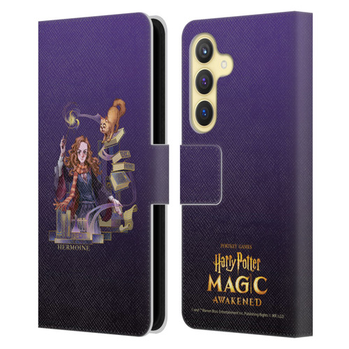 Harry Potter: Magic Awakened Characters Hermione Leather Book Wallet Case Cover For Samsung Galaxy S24 5G