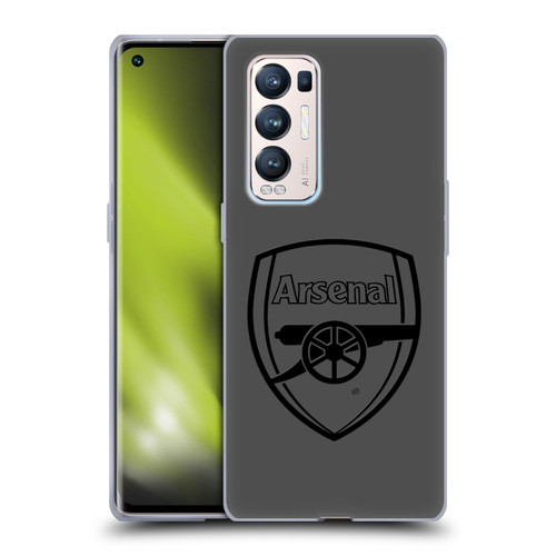 Arsenal FC Crest 2 Black Logo Soft Gel Case for OPPO Find X3 Neo / Reno5 Pro+ 5G