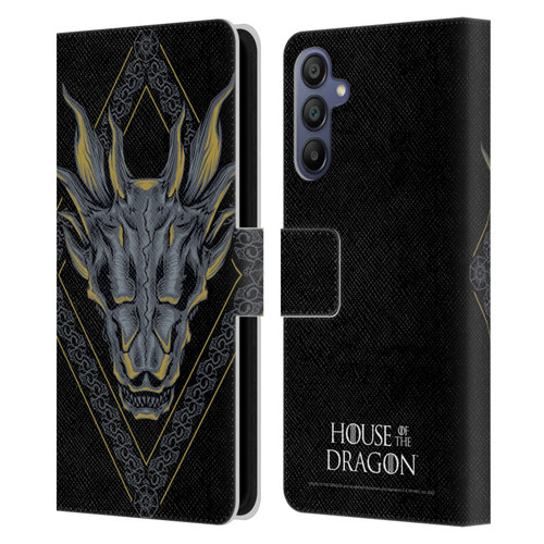 House Of The Dragon: Television Series Graphics Dragon Head Leather Book Wallet Case Cover For Samsung Galaxy A15