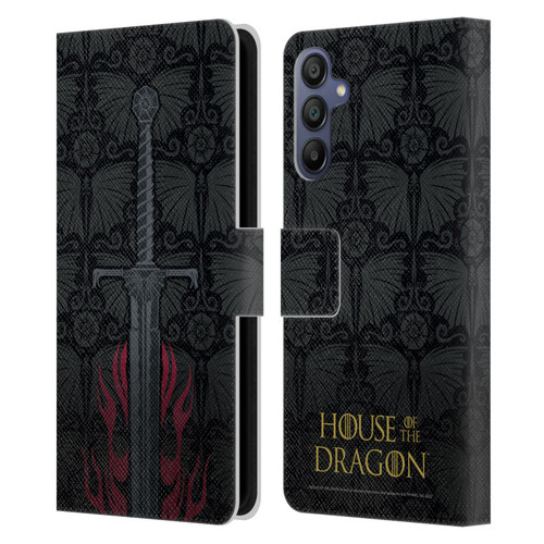 House Of The Dragon: Television Series Graphics Sword Leather Book Wallet Case Cover For Samsung Galaxy A15