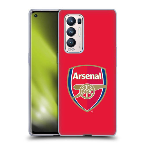 Arsenal FC Crest 2 Full Colour Red Soft Gel Case for OPPO Find X3 Neo / Reno5 Pro+ 5G