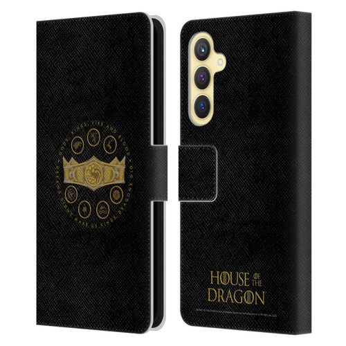 House Of The Dragon: Television Series Graphics Crown Leather Book Wallet Case Cover For Samsung Galaxy S23 FE 5G