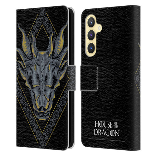 House Of The Dragon: Television Series Graphics Dragon Head Leather Book Wallet Case Cover For Samsung Galaxy S23 FE 5G