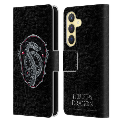House Of The Dragon: Television Series Graphics Dragon Badge Leather Book Wallet Case Cover For Samsung Galaxy S24 5G