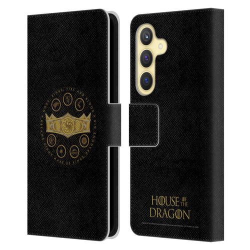 House Of The Dragon: Television Series Graphics Crown Leather Book Wallet Case Cover For Samsung Galaxy S24 5G