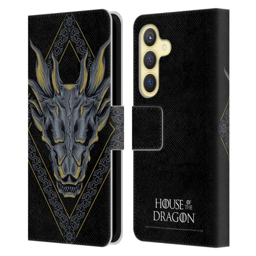 House Of The Dragon: Television Series Graphics Dragon Head Leather Book Wallet Case Cover For Samsung Galaxy S24 5G