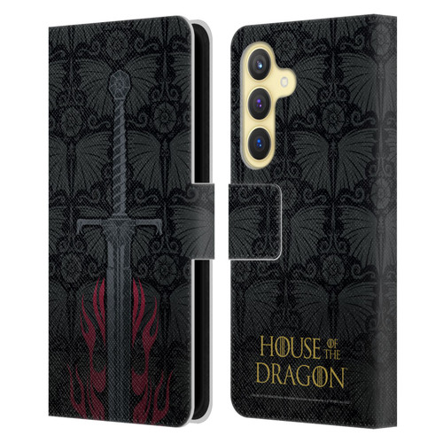 House Of The Dragon: Television Series Graphics Sword Leather Book Wallet Case Cover For Samsung Galaxy S24 5G