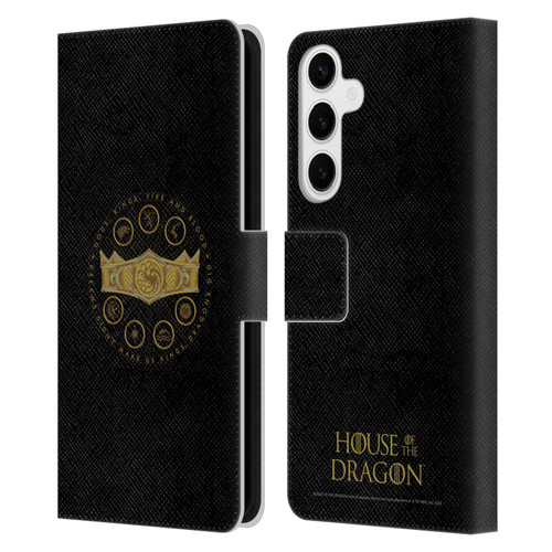 House Of The Dragon: Television Series Graphics Crown Leather Book Wallet Case Cover For Samsung Galaxy S24+ 5G