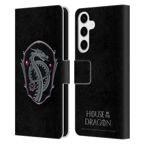 House Of The Dragon: Television Series Graphics Dragon Badge Leather Book Wallet Case Cover For Samsung Galaxy S24+ 5G
