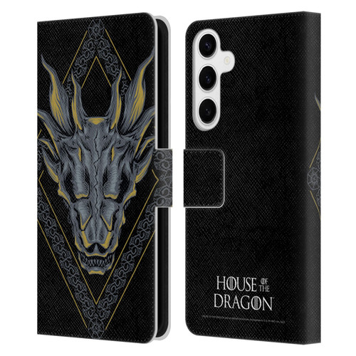 House Of The Dragon: Television Series Graphics Dragon Head Leather Book Wallet Case Cover For Samsung Galaxy S24+ 5G