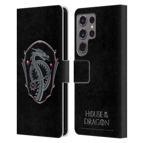 House Of The Dragon: Television Series Graphics Dragon Badge Leather Book Wallet Case Cover For Samsung Galaxy S24 Ultra 5G