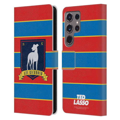 Ted Lasso Season 1 Graphics A.F.C Richmond Stripes Leather Book Wallet Case Cover For Samsung Galaxy S24 Ultra 5G