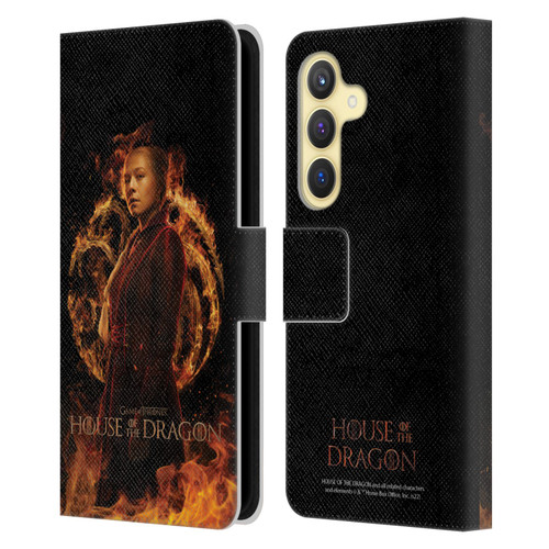 House Of The Dragon: Television Series Key Art Rhaenyra Leather Book Wallet Case Cover For Samsung Galaxy S24 5G