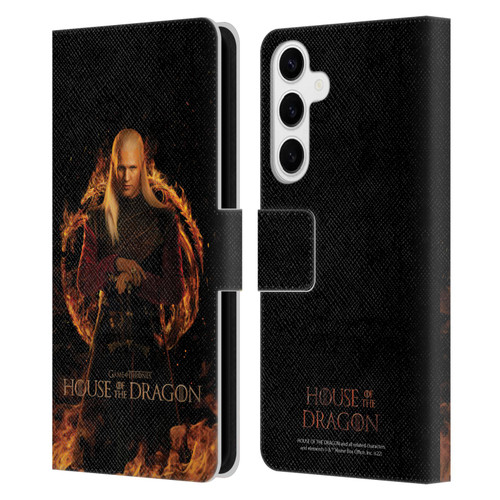 House Of The Dragon: Television Series Key Art Daemon Leather Book Wallet Case Cover For Samsung Galaxy S24+ 5G