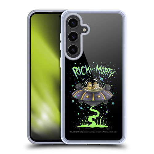 Rick And Morty Season 1 & 2 Graphics The Space Cruiser Soft Gel Case for Samsung Galaxy S24+ 5G