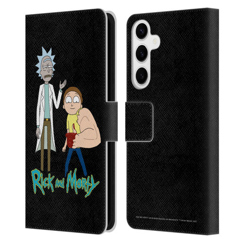 Rick And Morty Season 3 Character Art Rick and Morty Leather Book Wallet Case Cover For Samsung Galaxy S24+ 5G