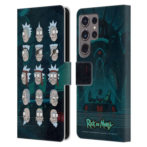 Rick And Morty Season 3 Character Art Seal Team Ricks Leather Book Wallet Case Cover For Samsung Galaxy S24 Ultra 5G
