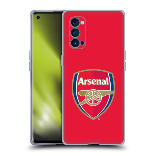 Arsenal FC Crest 2 Full Colour Red Soft Gel Case for OPPO Reno 4 Pro 5G