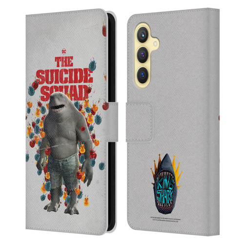 The Suicide Squad 2021 Character Poster King Shark Leather Book Wallet Case Cover For Samsung Galaxy S23 FE 5G