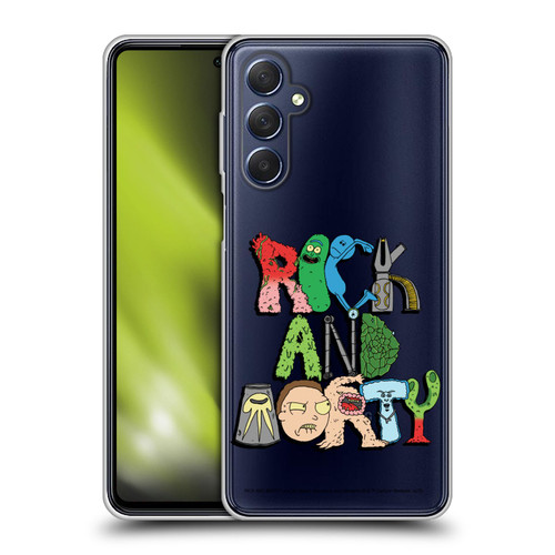Rick And Morty Season 3 Character Art Typography Soft Gel Case for Samsung Galaxy M54 5G