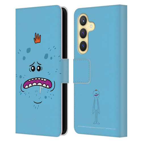 Rick And Morty Season 4 Graphics Mr. Meeseeks Leather Book Wallet Case Cover For Samsung Galaxy S24 5G