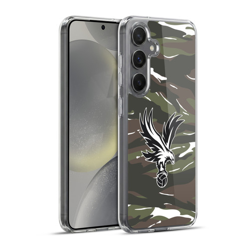 Crystal Palace FC Crest Woodland Camouflage Soft Gel Case for Samsung Galaxy S24+ 5G & MagSafe